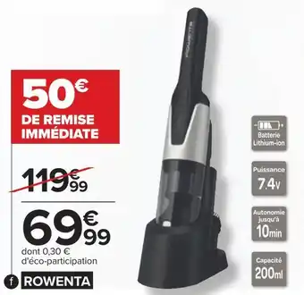 Carrefour Rowenta aspirateur à main offre