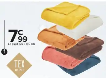 Carrefour Tex home plaid sherpa offre