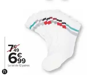 Carrefour Mi-chaussettes de sport homme offre