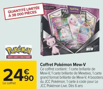 Carrefour Pokémon coffret pokémon mew-v offre