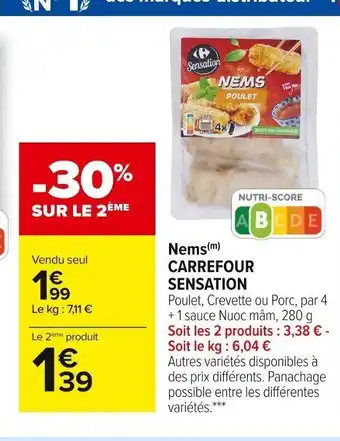 Carrefour Market Nems Carrefour Sensation offre