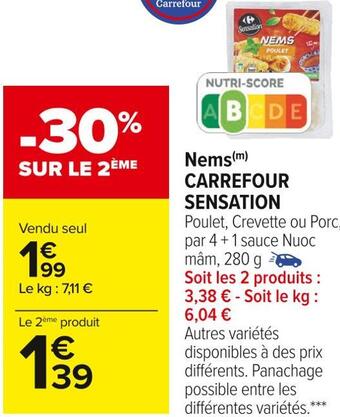 Carrefour Market Carrefour sensation nems offre