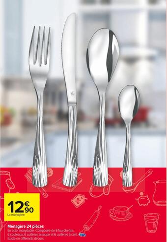 Carrefour Market Ménagère 24 pièces offre