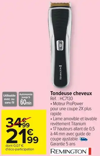 Carrefour Market Remington tondeuse cheveux offre