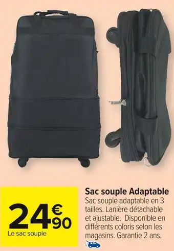 Sac souple adaptable