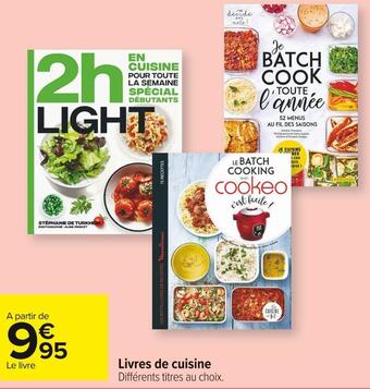 Carrefour Market Livres de cuisine offre