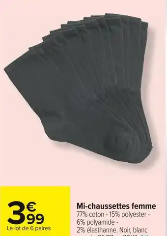 Carrefour Market Mi-chaussettes femme offre