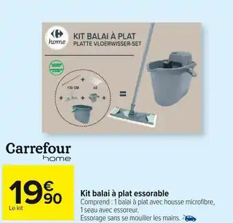 Carrefour Market Carrefour home kit balai à plat essorable offre