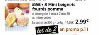8 Mini Beignets Fourrés Pomme