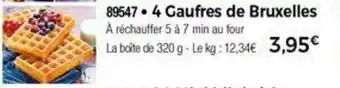 Thiriet 4 Gaufres De Bruxelles offre