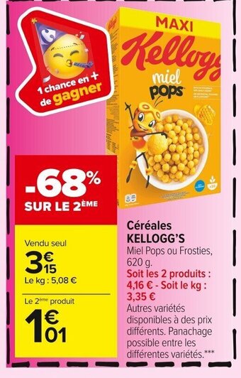 Carrefour Market Kellogg's Céréales offre