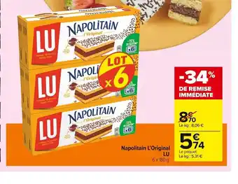 Carrefour Market Lu Napolitain l'Original offre