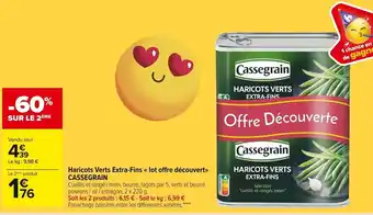 Carrefour Market Cassegrain Haricots Verts Extra-Fins Lot Offre Découverte offre