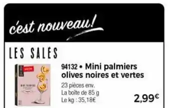 Mini Palmiers Olives Noires Et ertes