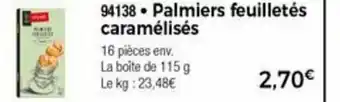 Thiriet Palmiers Feauilletés Caramélisés offre