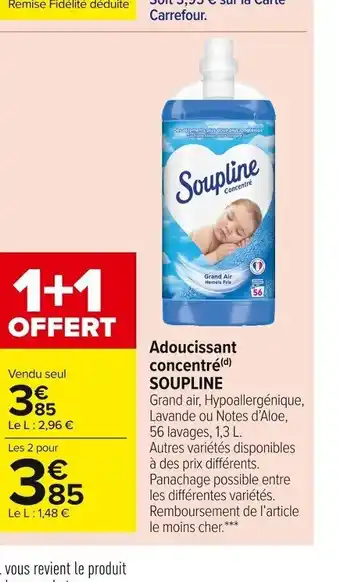 Carrefour Market Soupline Adoucissant Concentré offre