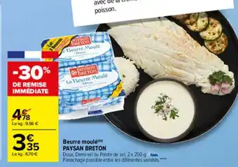 Carrefour Market Beurre moule paysan breton offre