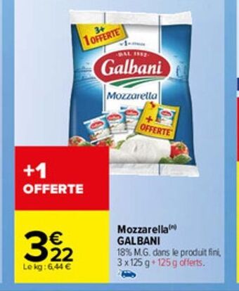 Carrefour Market Mozzarella galbani offre