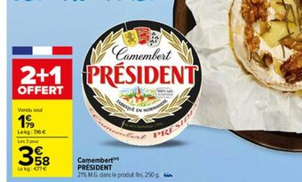Carrefour Market Camembert président offre