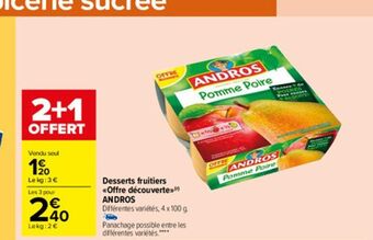 Carrefour Market Desserts fruitiers offre decouverte andros offre