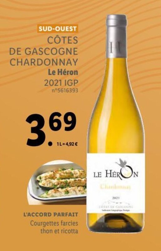 Promo Le héron chez Lidl