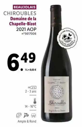 Lidl Domaine de la chapelle-bizot offre