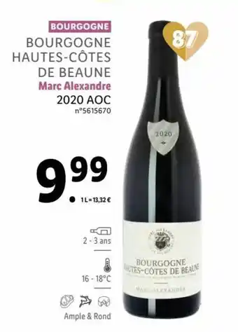 Lidl Bourgogne hautes-côtes de beaune offre