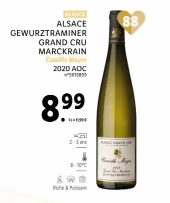 Lidl Alsace gewurztraminer grand cru marckrain offre