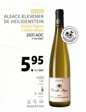 Lidl Alsace klevener de heiligenstein offre