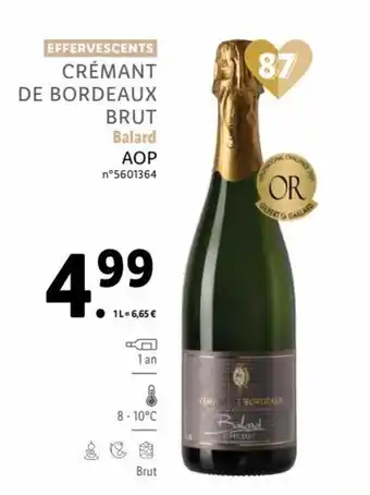 Lidl Crémant de bordeaux brut offre