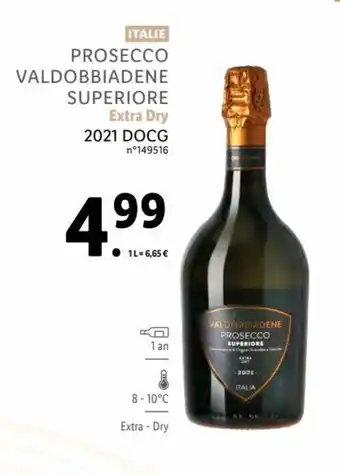 Prosecco valdobbiadene superiore extra dry