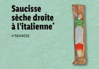 Lidl Saucisse sèche droite à l'italienne offre
