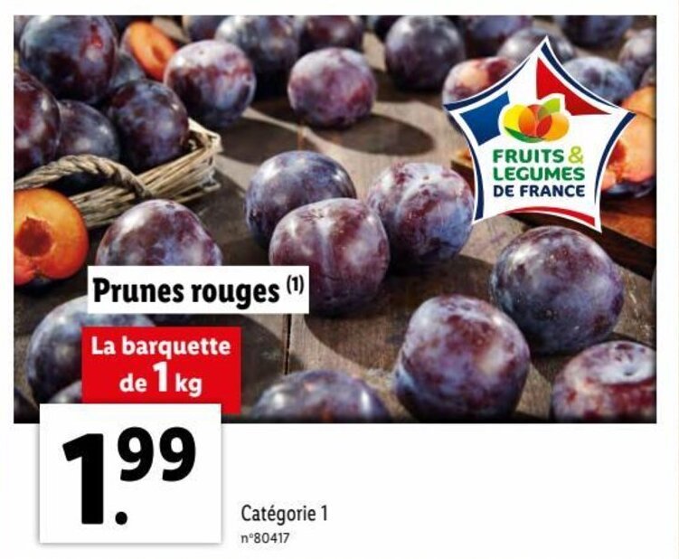 Promo Prunes rouges chez Lidl