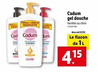 Lidl Cadum gel douche offre