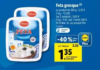 Lidl Feta grecque offre