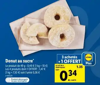 Lidl Donut au sucre offre