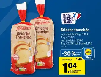 Lidl Brioche tranchée offre