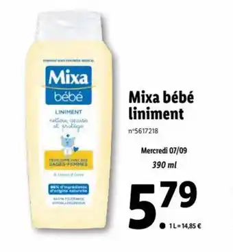 Lidl MIxa bébé liniment offre