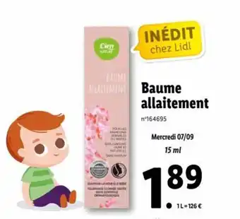 Lidl Baume allaitement offre