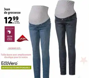 Lidl Jean de grossesse offre