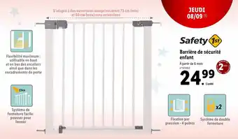 Lidl Barrière de sécurité enfant offre