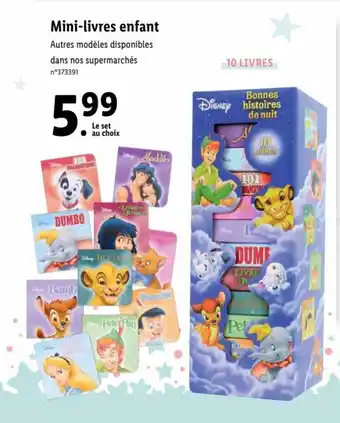 Lidl Mini-livres enfant offre