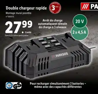 Lidl Double chargeur rapide offre
