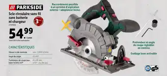 Lidl Scie circulaire sans fil sans batterie ni chargeur offre