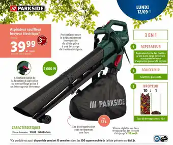 Lidl Aspirateur souffleur broyeur électrique offre