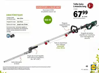 Lidl Taille-haies à manche long offre