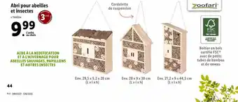 Lidl Abri pour abeilles et insectes offre