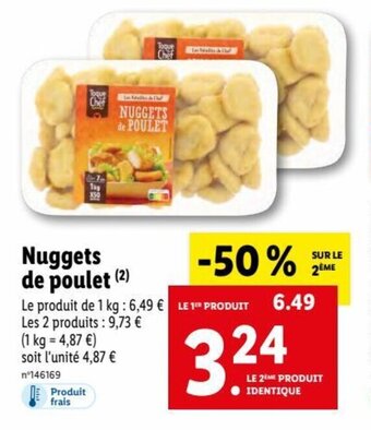 Lidl Nuggets de poulet offre