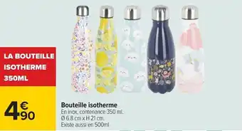 Carrefour Bouteille isotherme offre