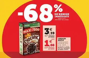 Hyper U NESTLE cereales offre